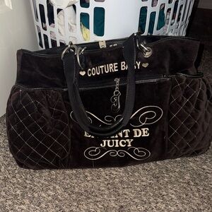 Juicy Couture Dark Quilted Baby Bag